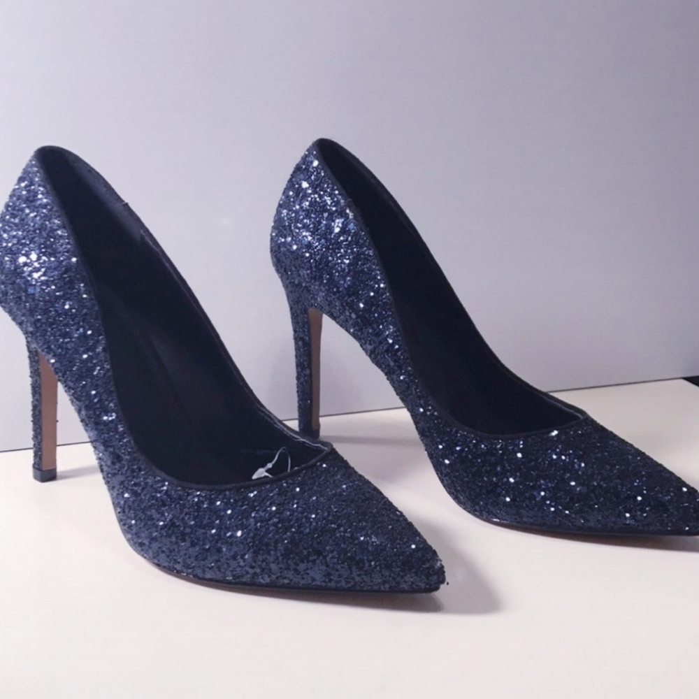 Navy blue H&M high heel shoes